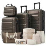 6-Piece ABS Hard-Shell Luggage Set