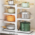Height-Adjustable Stainless Steel Kitchen Storage Rack
