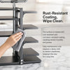 Height-Adjustable Stainless Steel Kitchen Storage Rack