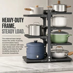 Height-Adjustable Stainless Steel Kitchen Storage Rack