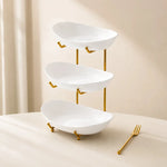 Plastic Fruit Bowl Stand with Metal Frame