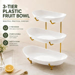 Plastic Fruit Bowl Stand with Metal Frame