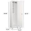 Broom Storage Cabinet With Locking Doors