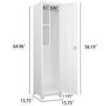 Broom Storage Cabinet With Locking Doors