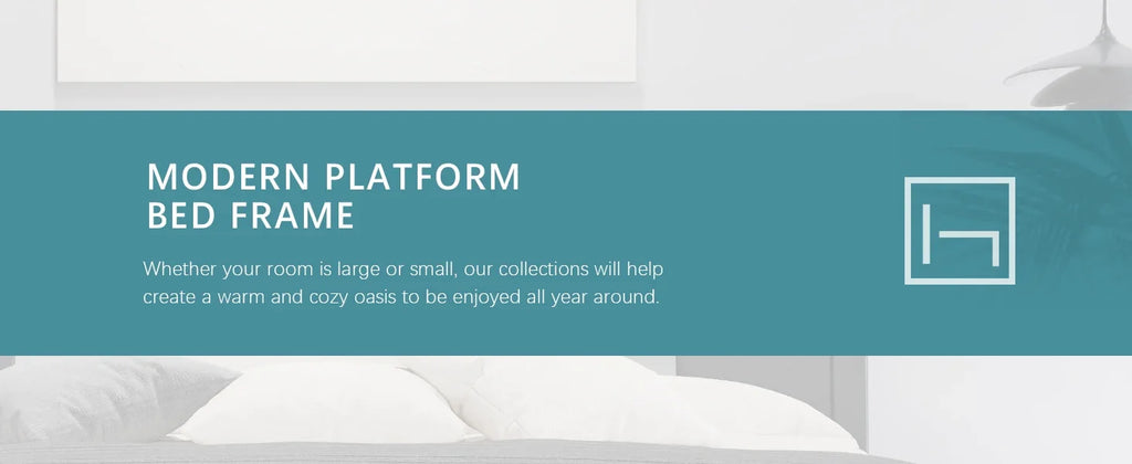 Faux Leather Bed Frame with Iron Pieces Decor