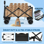 Outdoor Camping Cart with 8-Inch Wheels/Adjustable Handle