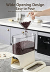 Button-Operated Dry Food Dispenser with measuring cup