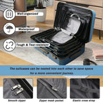 6-Piece ABS Hard-Shell Luggage Set