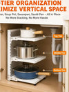 Height-Adjustable Stainless Steel Kitchen Storage Rack