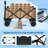 Outdoor Camping Cart with 8-Inch Wheels/Adjustable Handle
