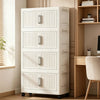 White stackable and foldable storage cabinet