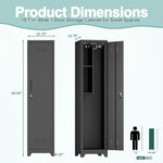 Broom Storage Cabinet With Locking Doors