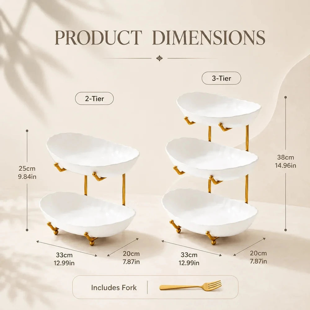 Plastic Fruit Bowl Stand with Metal Frame