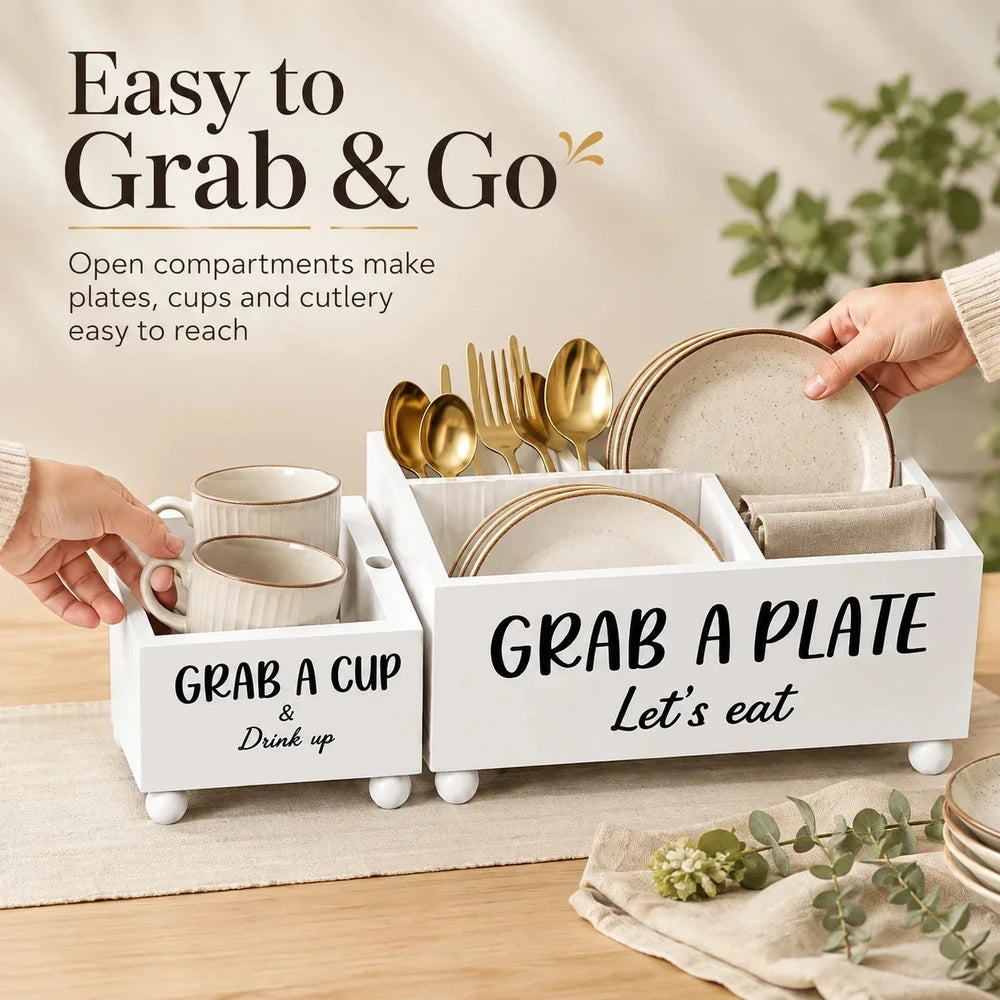 Coffee Bar Accessories Box for Kitchen Counter