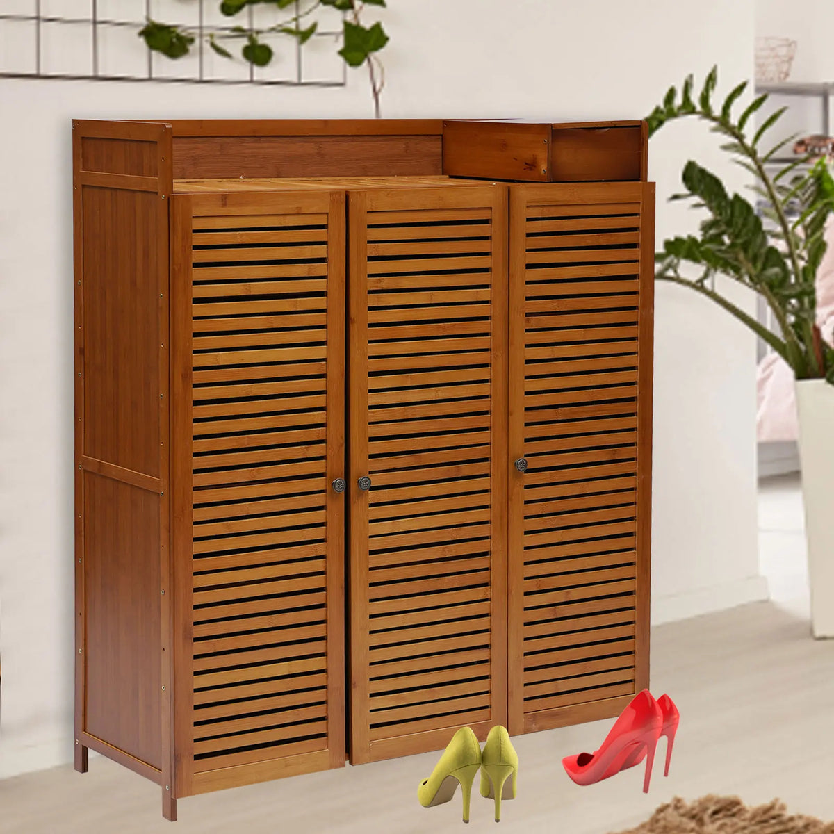 7 Tier Multifunctional Bamboo Shoe Rack Organizer