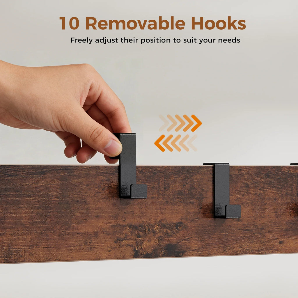 Coat Rack Shoe Bench with Hooks