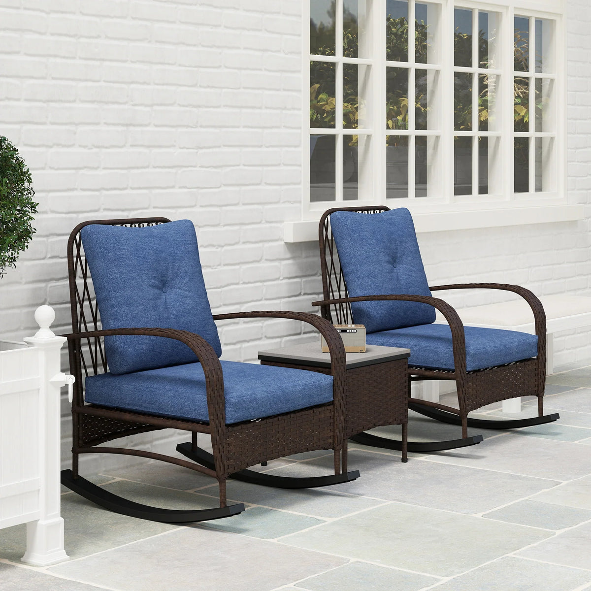 Rocking Chair Patio Furniture W / Table