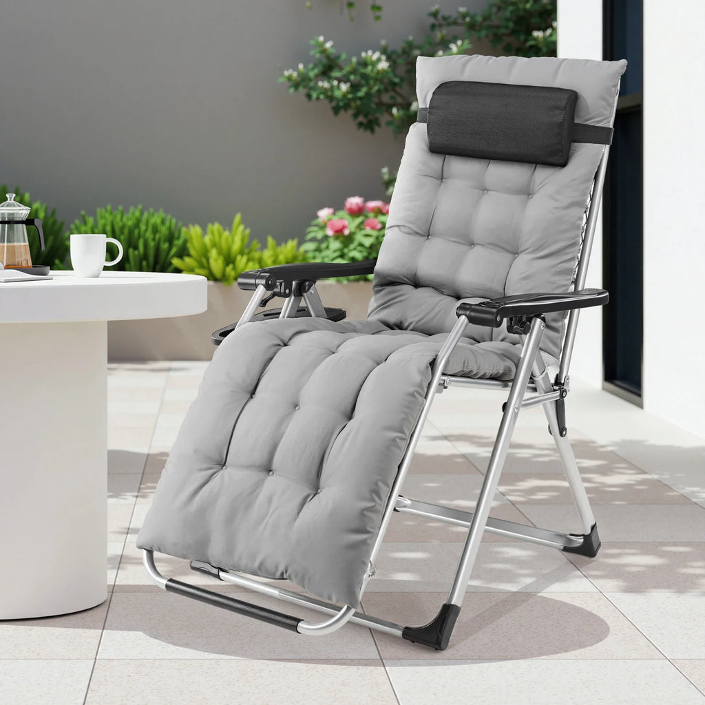 Set of 2 Portable Zero Gravity Recliner Chairs