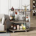 3-Tier Drinks Bar Cart with Wheels