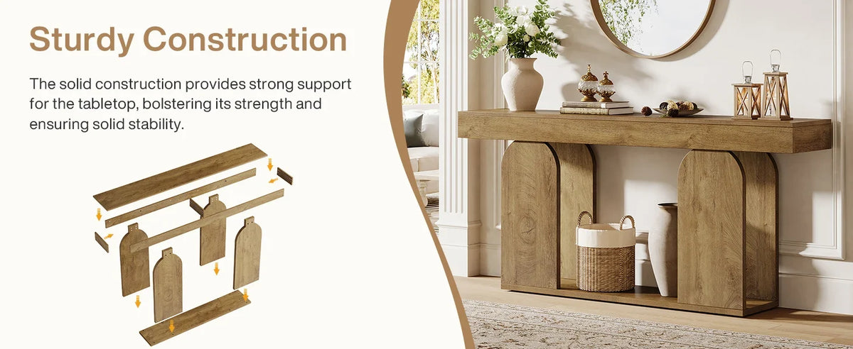 Entryway Accent Table with U-Shaped Base