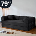 79’’ Folding Convertible Corduroy Sofa Bed