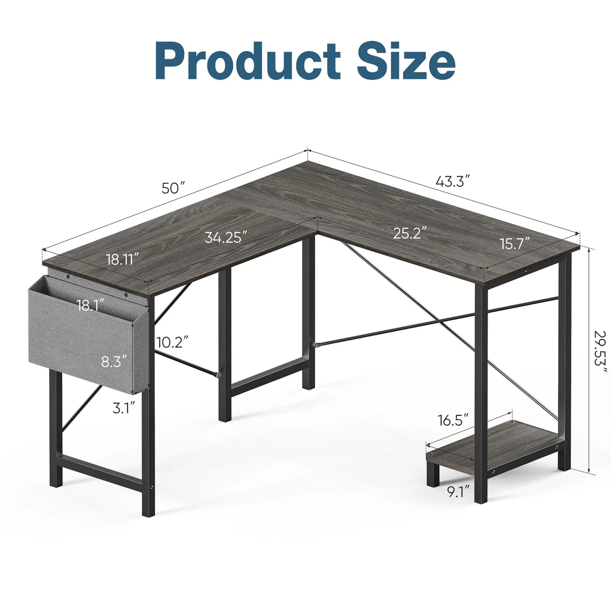 50 Inch Office Writing PC Wooden Table