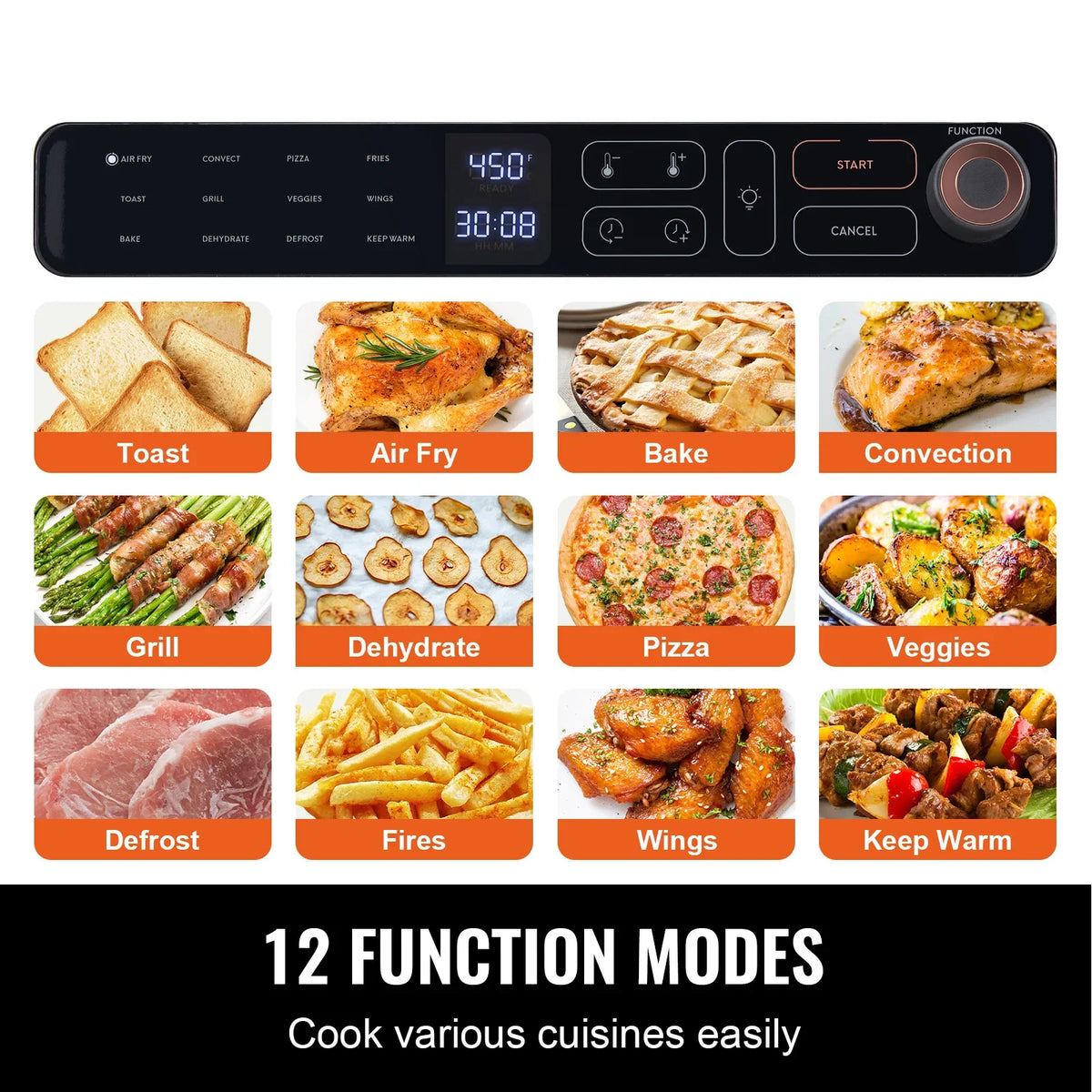 Air Fryer Toaster Oven 25L Convection Oven