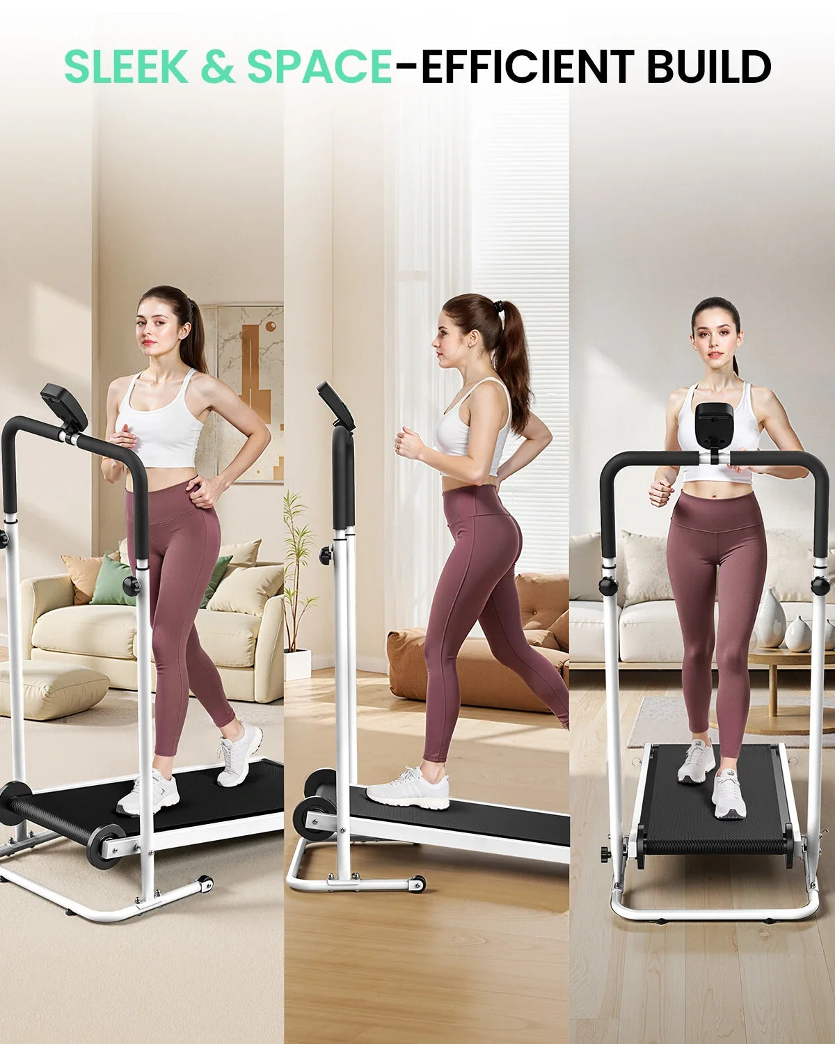 Foldable Compact Non-Electric Treadmill