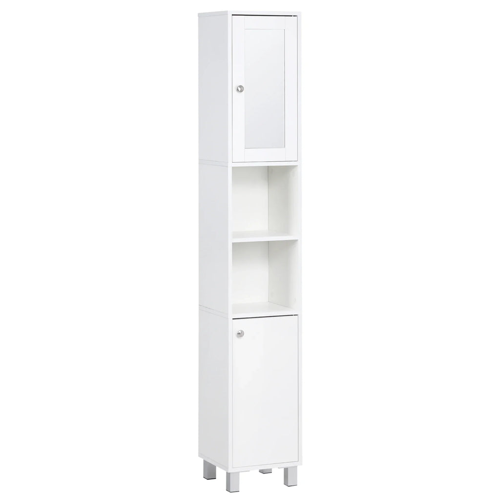 Tall Bathroom Storage Cabinet with Mirror