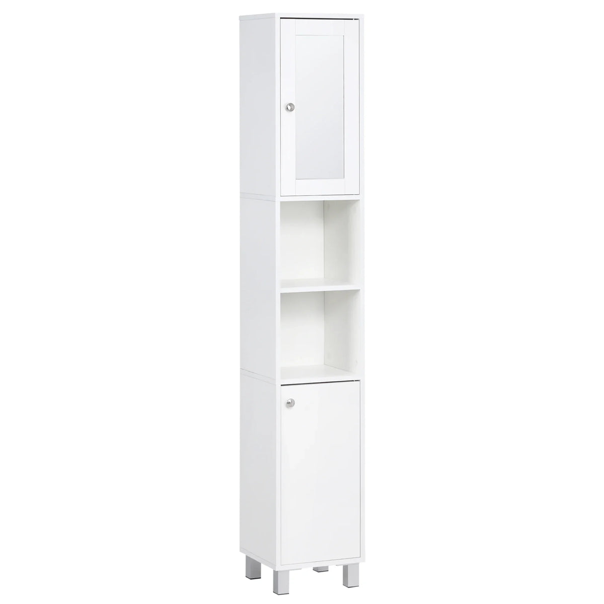 Tall Bathroom Storage Cabinet with Mirror