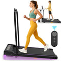 2-in-1 Portable Incline Treadmill with Remote