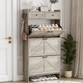 Shoe Cabinet with 3 Flip and 2 Drawers
