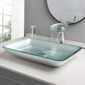Tempered Glass Washbasin Faucet Set