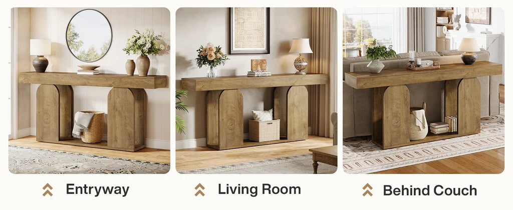 Entryway Accent Table with U-Shaped Base