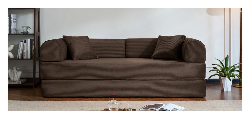 79’’ Folding Convertible Corduroy Sofa Bed