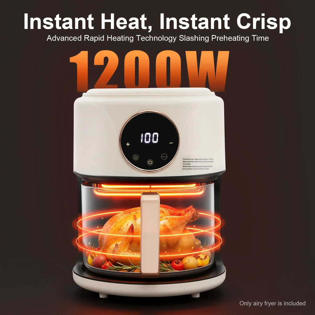 4.2L 1200W 360° Viewable Airy Fryer
