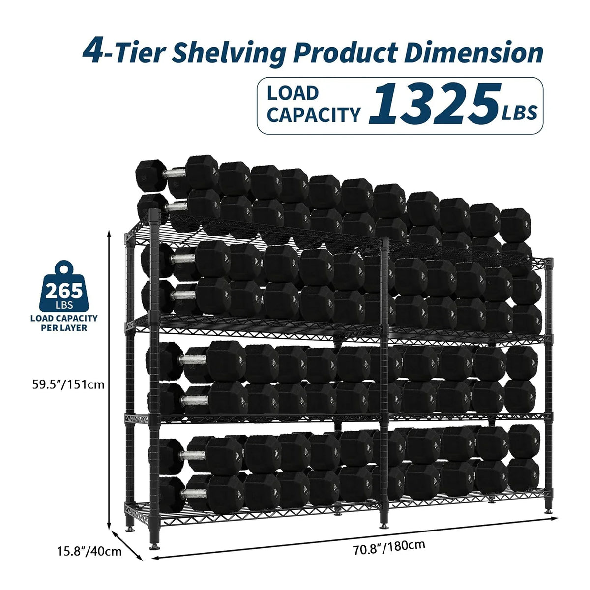 Heavy Duty Storage Shelves Tiers Metal Shelving
