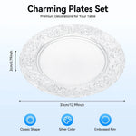 100 Silver Charger Plate Set