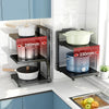 Height-Adjustable Stainless Steel Kitchen Storage Rack