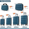 6-Piece ABS Hard-Shell Luggage Set