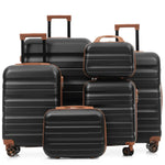6-Piece ABS Hard-Shell Luggage Set