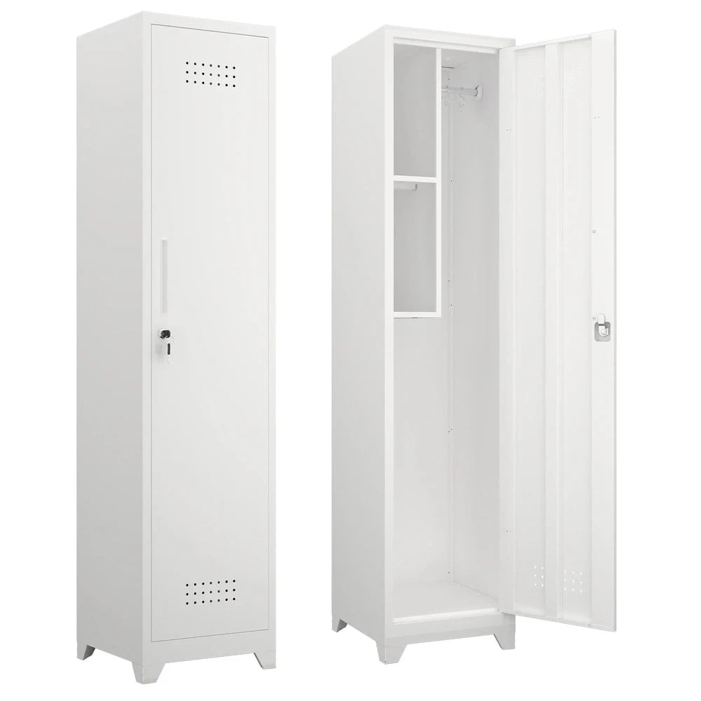 Broom Storage Cabinet With Locking Doors