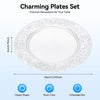 100 Pcs Silver Charger Plates