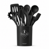 15Pcs Silicone Kitchen Utensil Set - Black