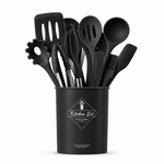 15Pcs Silicone Kitchen Utensil Set - Black