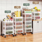 4/5-Tier Thickened Carbon Steel Rotating Storage Cart