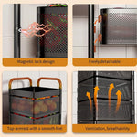 4/5-Tier Thickened Carbon Steel Rotating Storage Cart