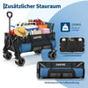 Outdoor Camping Cart with 8-Inch Wheels/Adjustable Handle