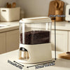 Button-Operated Dry Food Dispenser with measuring cup