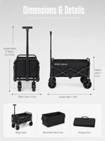 Collapsible 220 lbs Capacity Wagon with Wheels